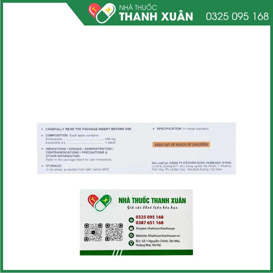 Thuốc Gayax 400 điều trị tâm thần phân liệt cấp và mạn tính
